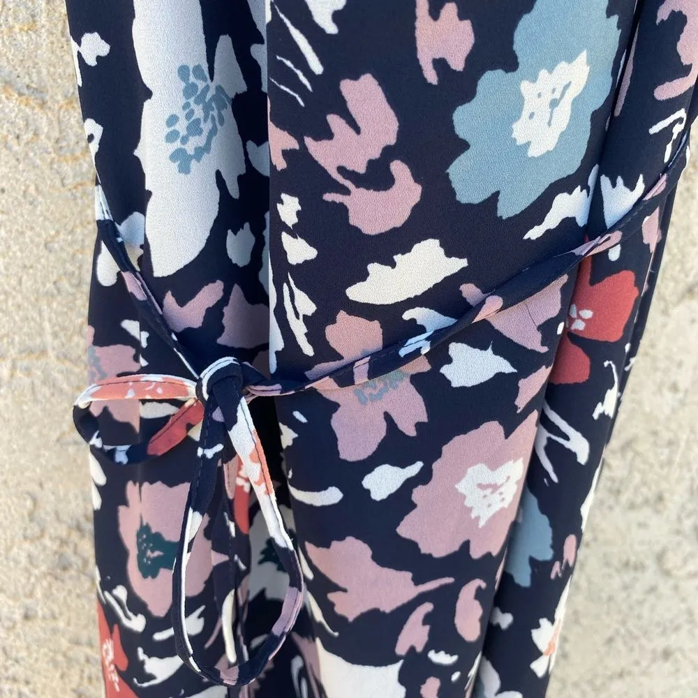 Loft outlet size extra small floral halter midi dress tie waist - Image 6