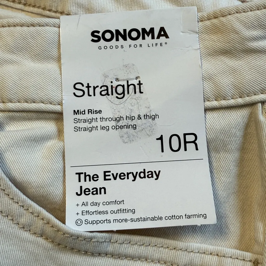 Sonoma Off-White Straight-Leg Jeans NWT - Image 5