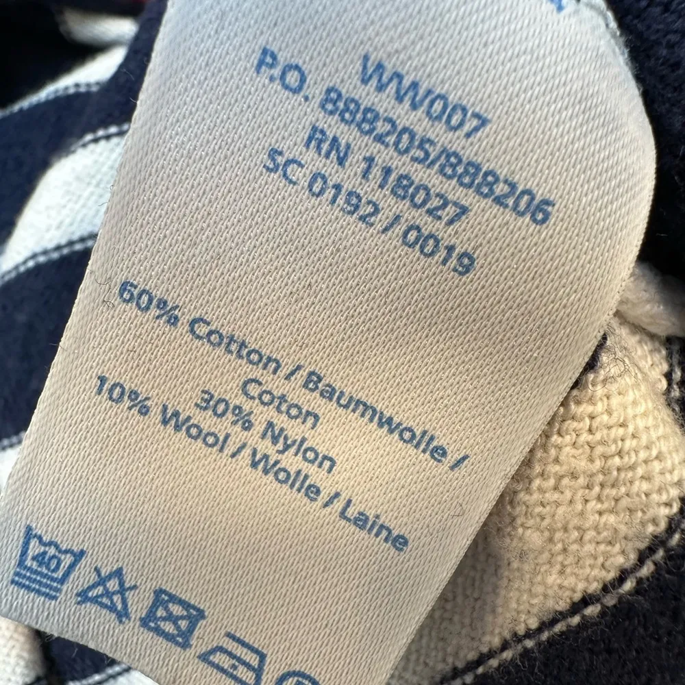 Boden Navy & White Stripe Wool Blend Sweater Dress Women’s Size 2R US - Image 7