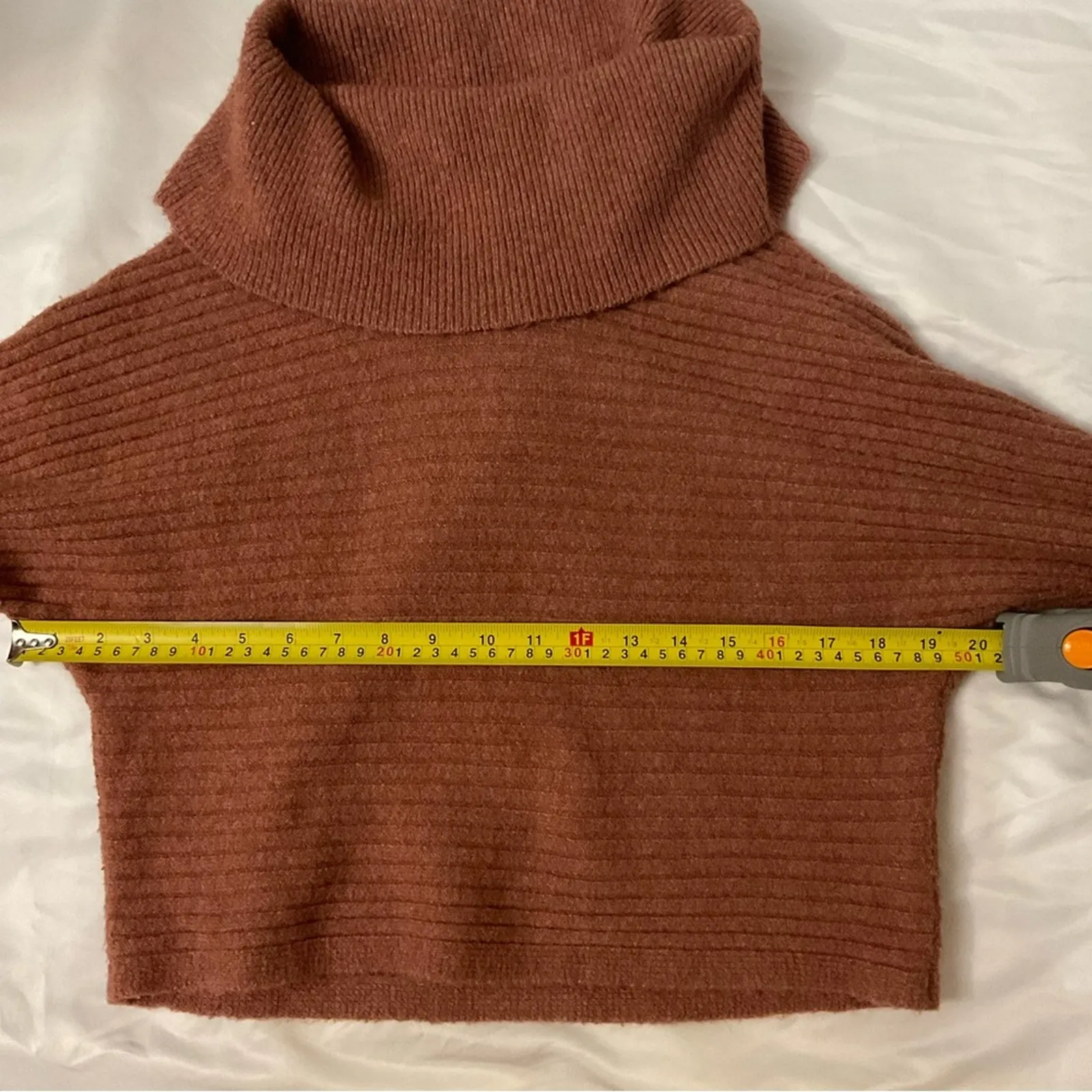 Pink Rose Soft Bronze Cowl Neck Sweater XS Cozycore Comfy Casual Classic NEW - Image 6