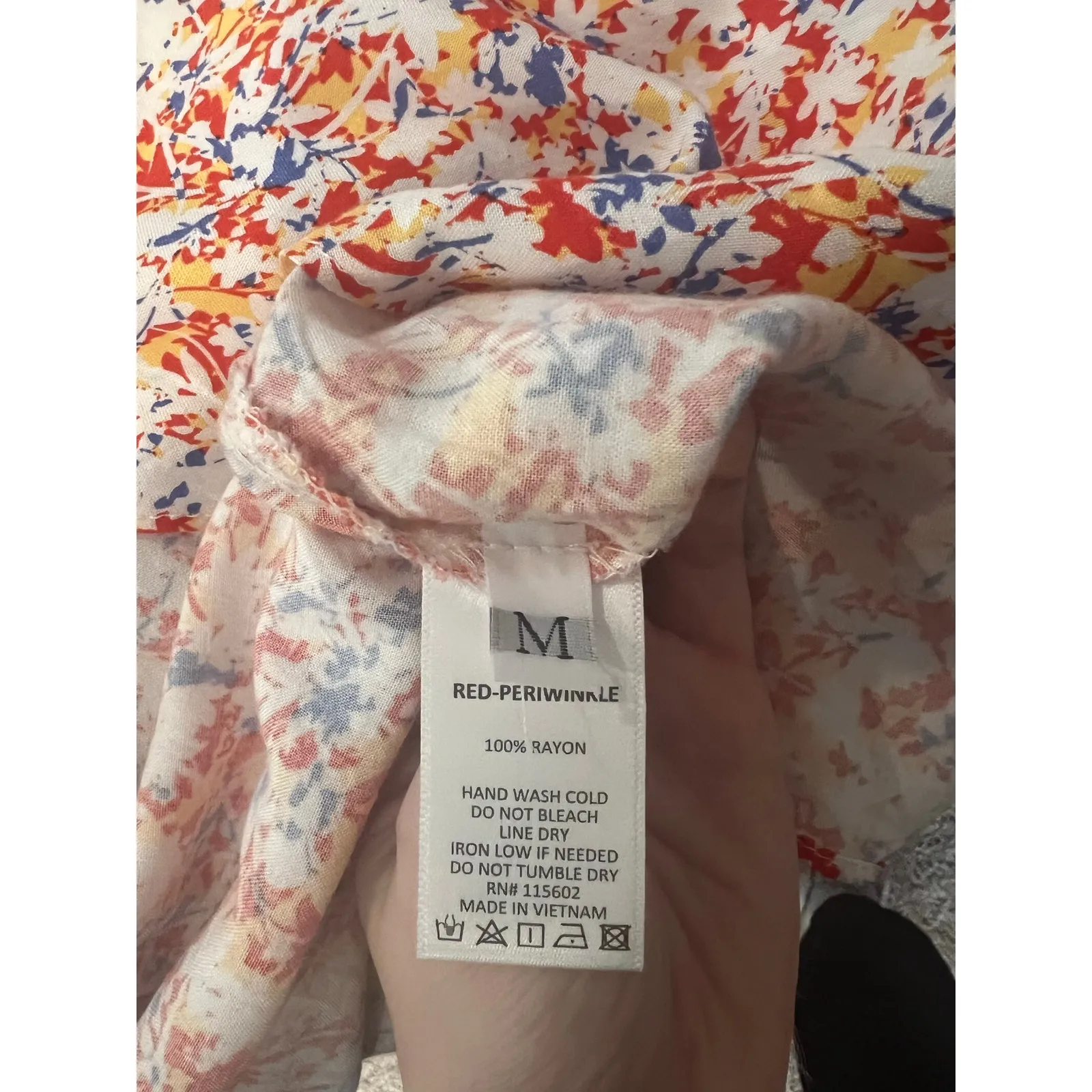 Boutique Faux Wrap Midi Skirt 4th of July Patriotic Red White Blue Beachy Medium - Image 9