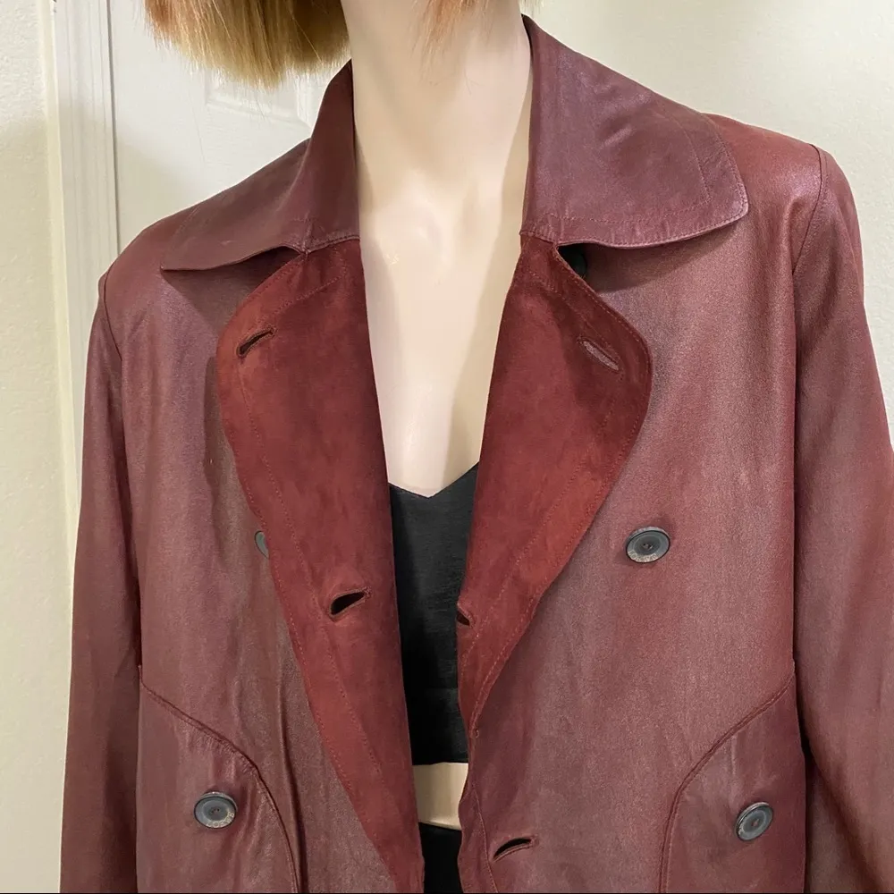 LOEWE Reversible Peacoat Suede Soft Leather Jacket M/L - Image 4