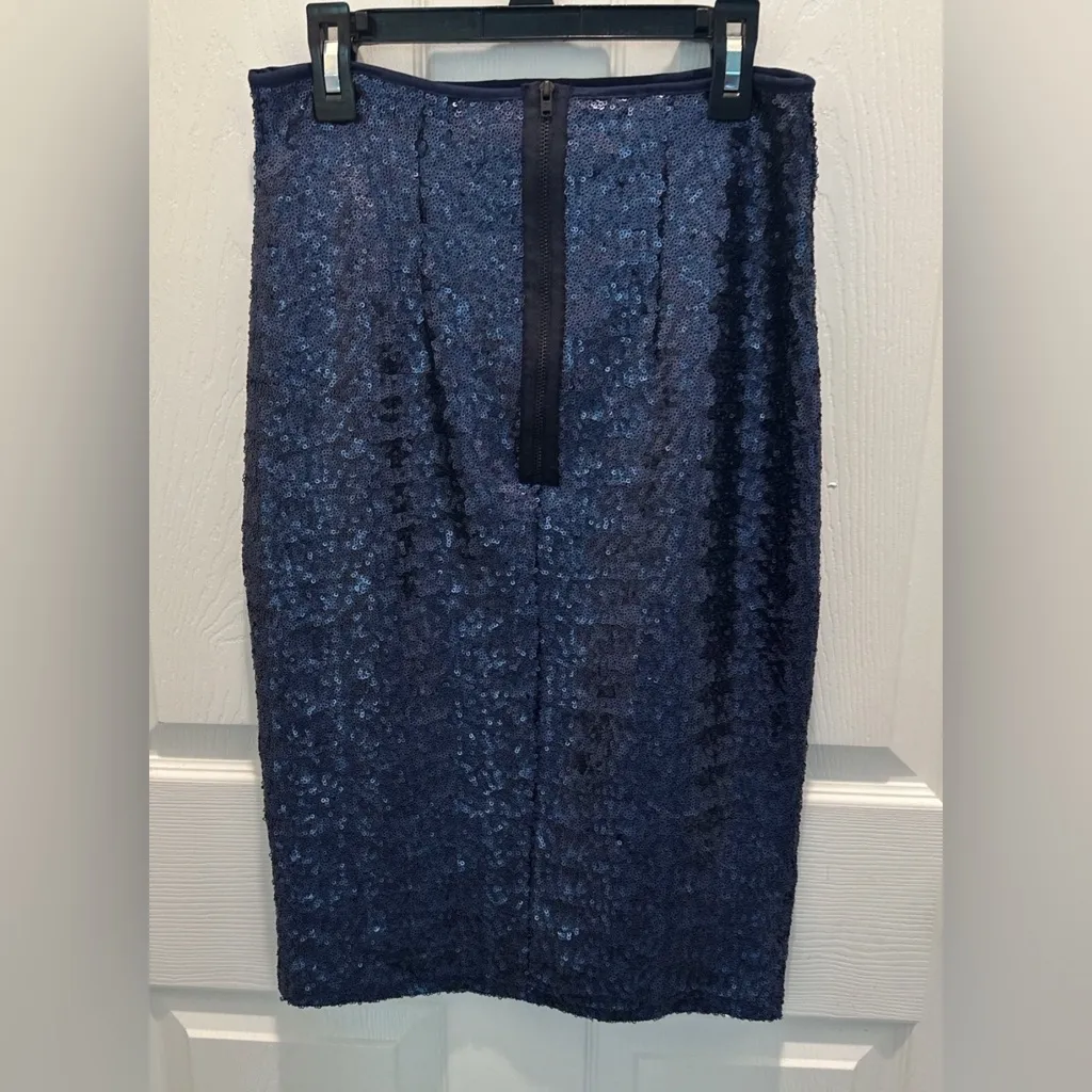 Dorothy Perkins Midnight Blue Sequin Pencil Skirt - Image 2