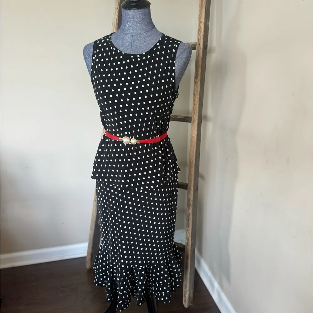 Vintage Evan Picone Sleeveless Polka Dot Shell Blouse 10 - Image 10