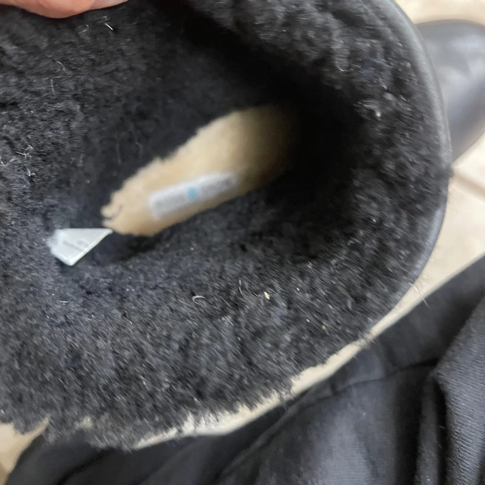 Ross & Snow USA 7 made in Italy Black Leather Fur Lined Buckle Moto Boots Women - Image 12