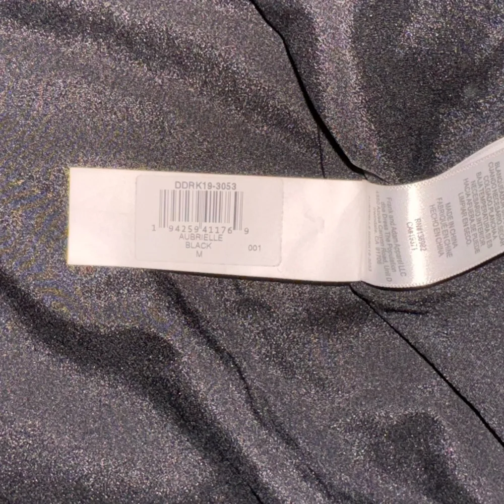 NWOT Dress the Population Black Aubrielle Rosette One Shoulder Maxi Gown sz M - Image 6