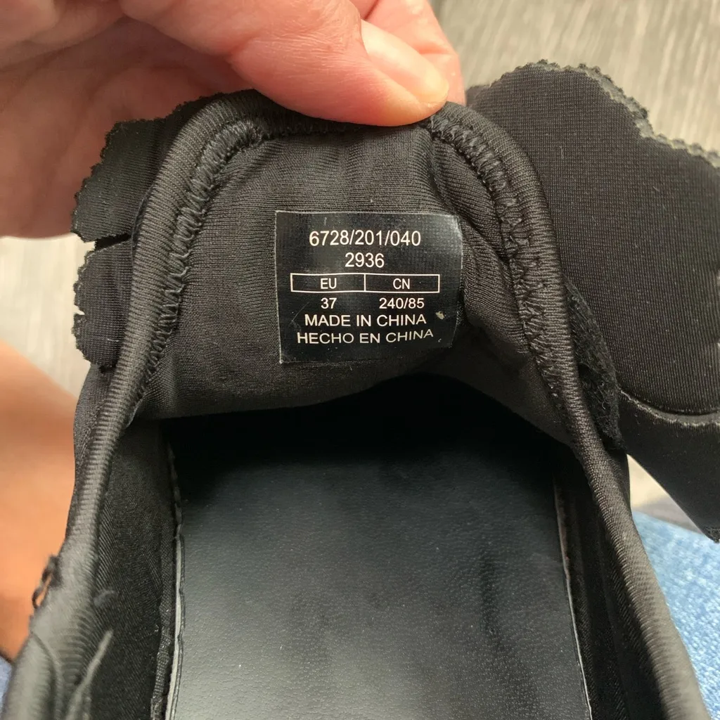 Zara Black Floral Slip-on Sneakers - Image 7