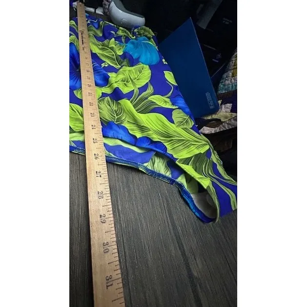 NWOT Women's Swimsuit Bathing Suit 26 Blue Green Floral Tropical Vacation‎ - Image 7