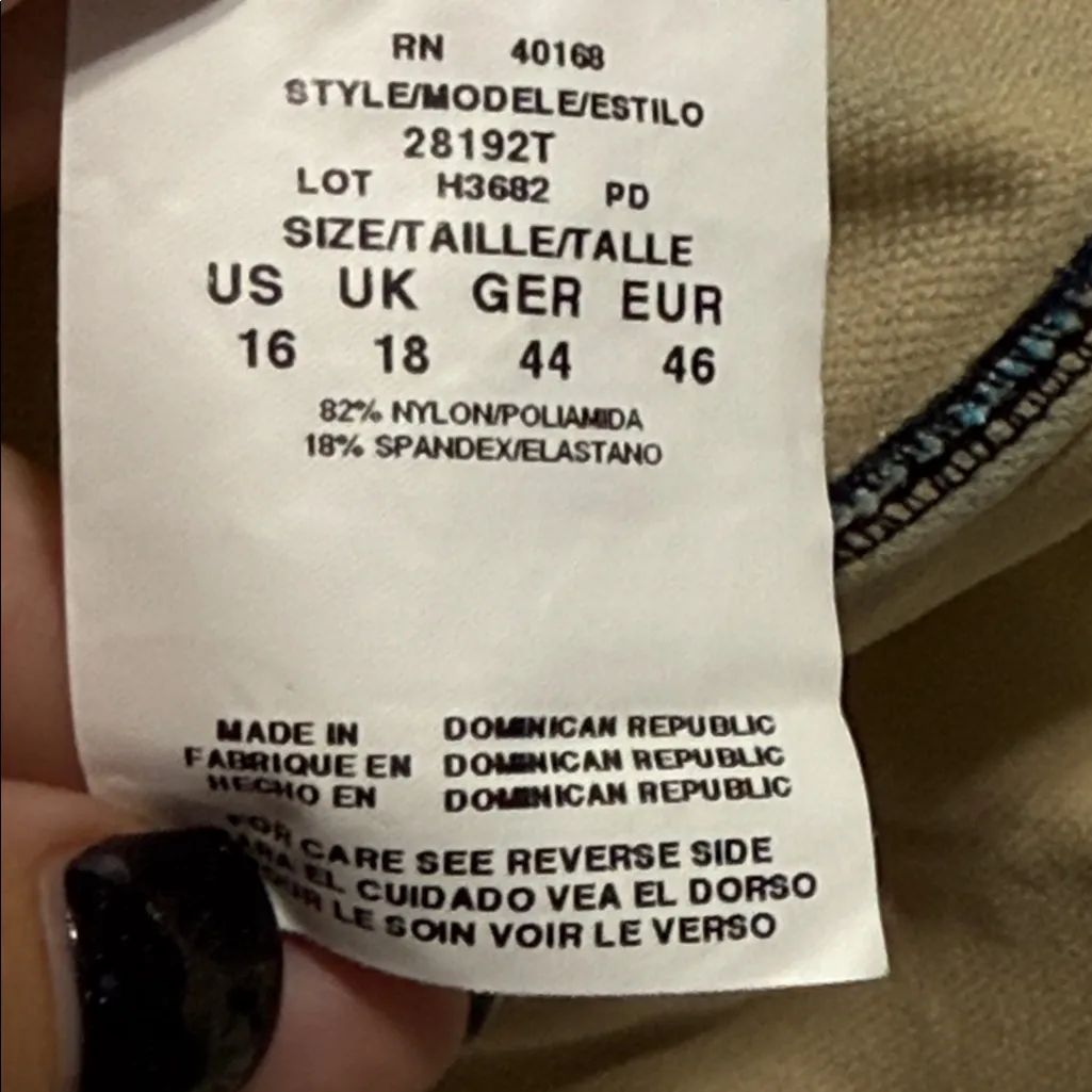 Caribbean Joe Island Supply Co. women’s size 16 floral swim top tankini padded - Image 9