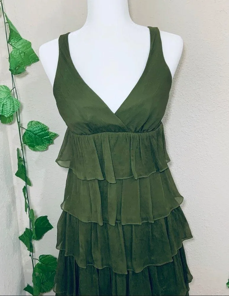 j crew green silk dress NWT J.Crew Womens Size 4 Long Sleeve Maisie Green Silk Dress $168