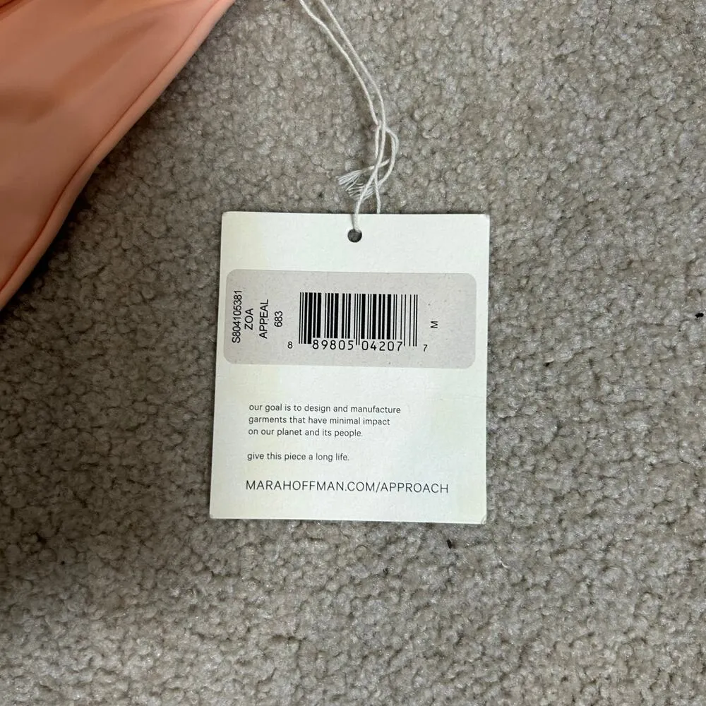 NWT Mara Hoffman Zoa Hipster Bikini Bottom Pink Beach Surf Paddle Size M - Image 5