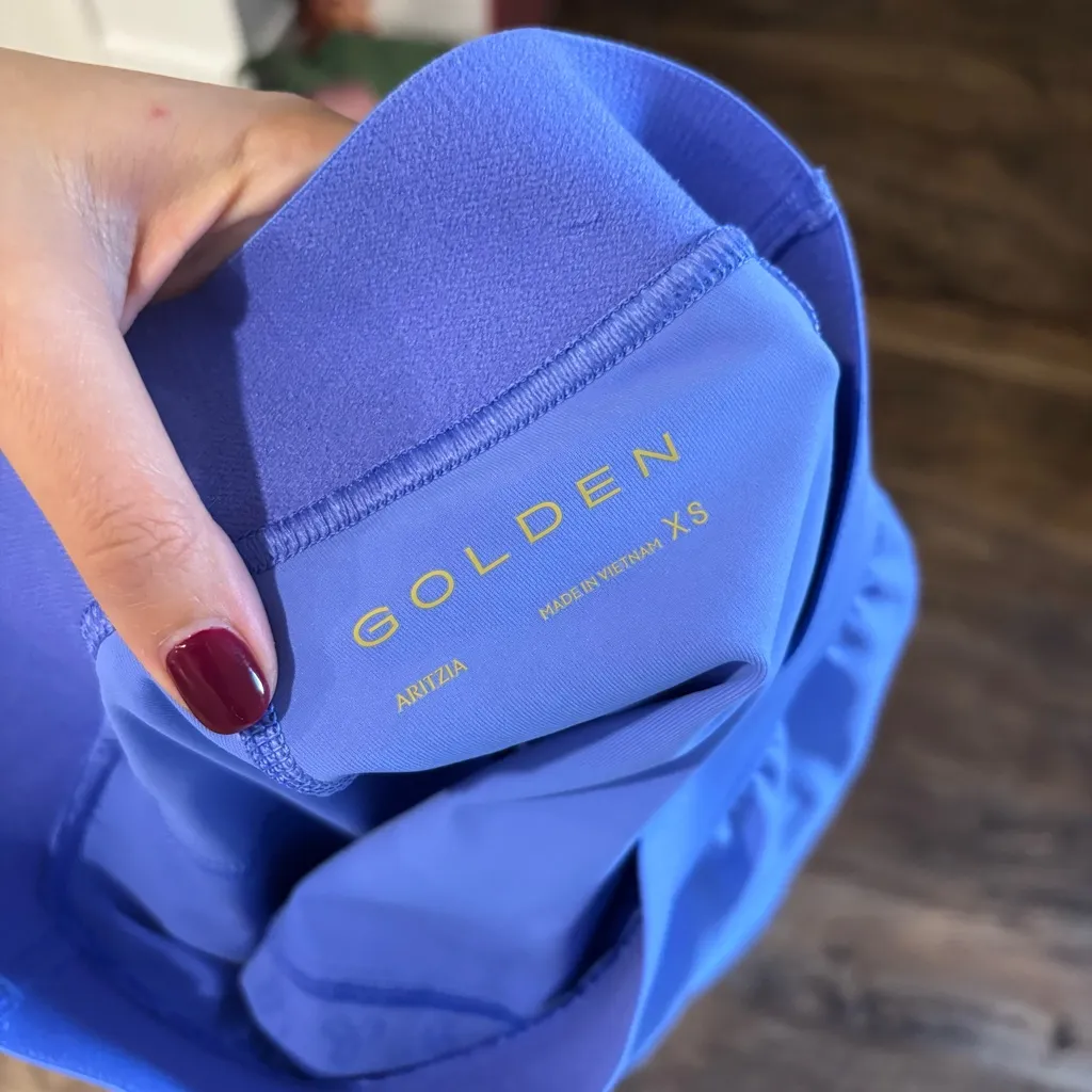 Aritzia golden PowerSculpt™ Court Micro Skirt in total eclipse - Image 6