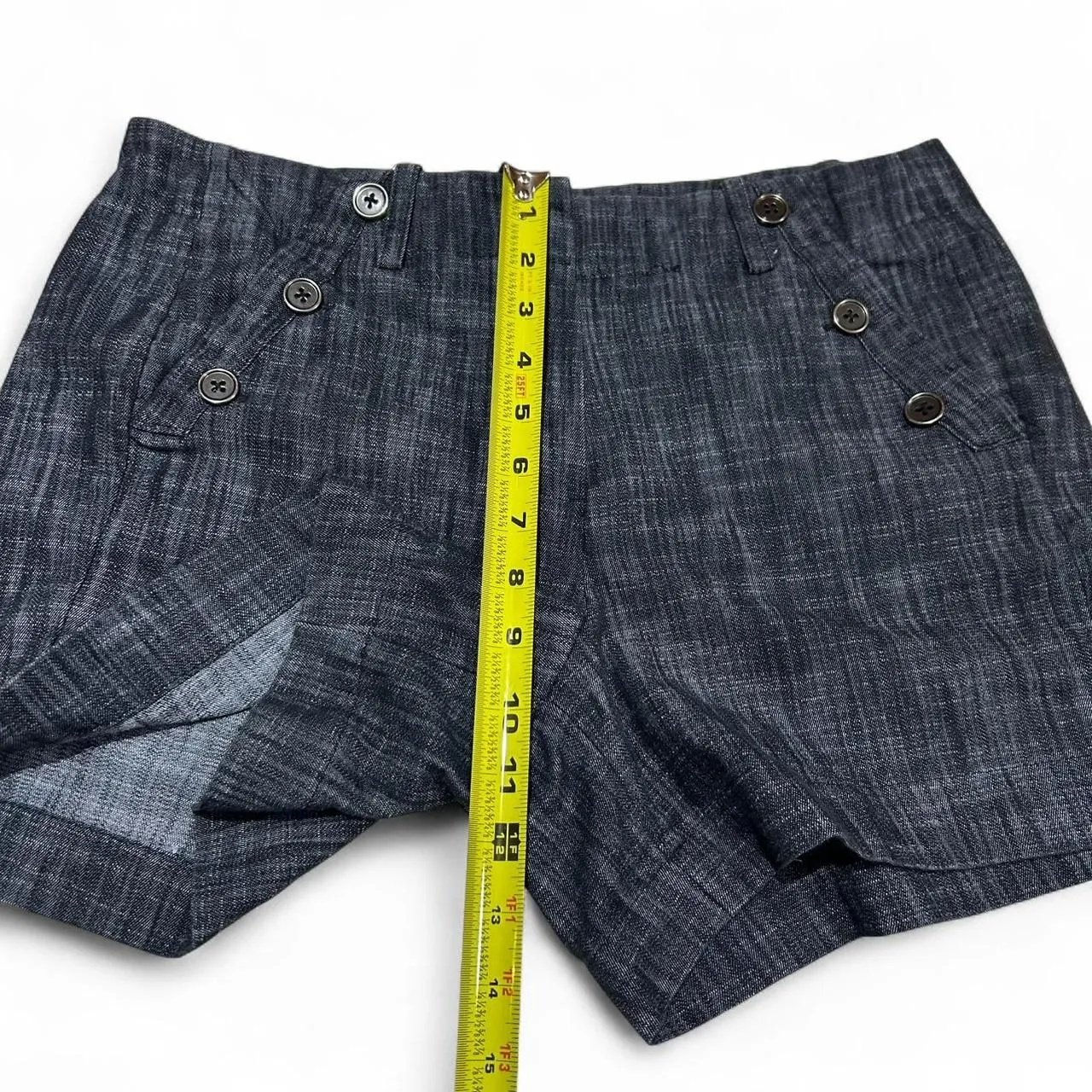 Sandro Women's Blue and Navy Shorts - Image 3