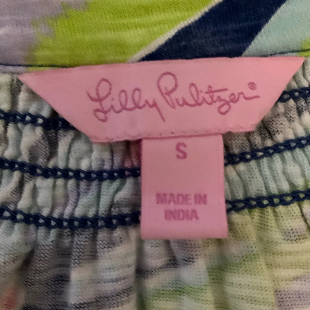 Lilly Pulitzer Sleeveless Tank Top Size S Multicolor Print Pullover‎ Style 20918 - Image 4
