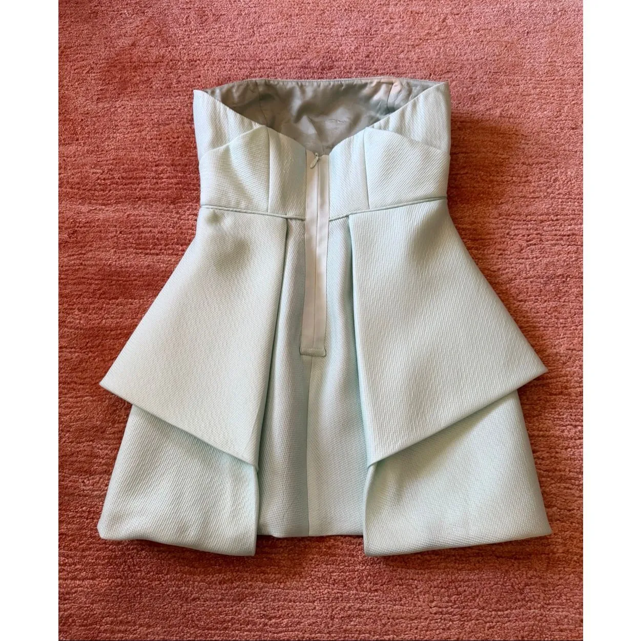 Tibi Simona Mint Green Strapless Structured Dress Size 4 - Image 7