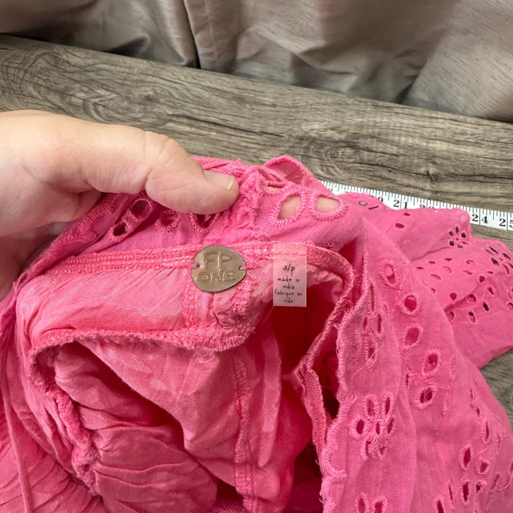 Free‎ People Lottie Pink Mini Dress size small - Image 3