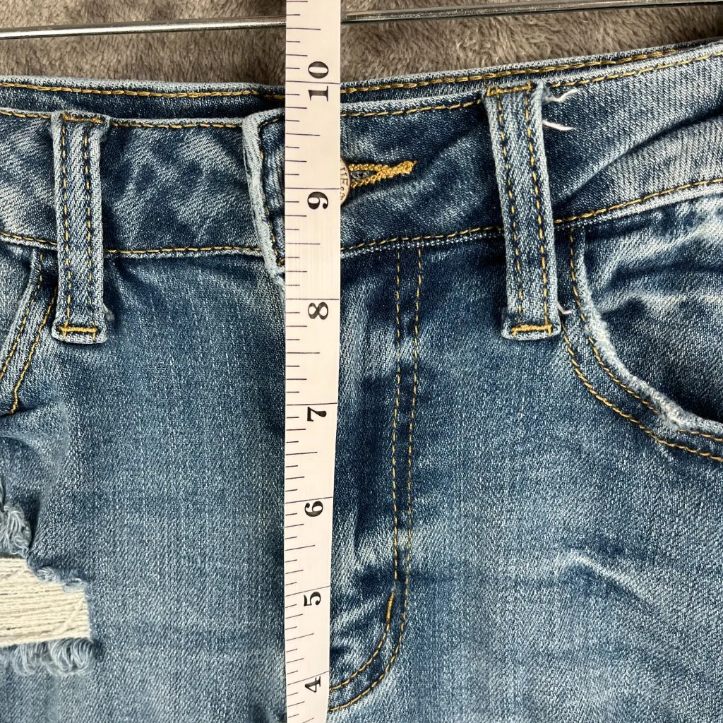 Judy Blue Boyfriend Fit Jeans Women's Size 0/24 Distressed Blue Denim Grunge Y2K - Image 5