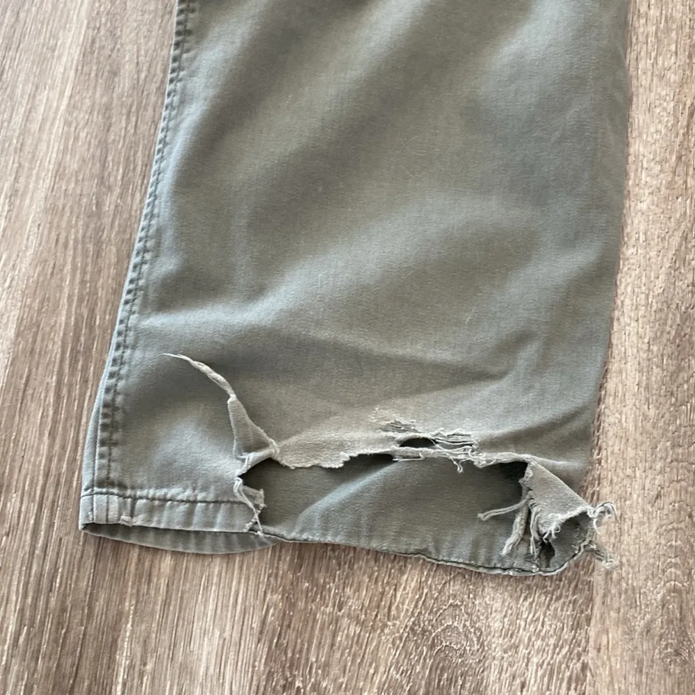 Vintage y2k 2000s unionbay cargo drawstring utility pants green low rise medium - Image 11