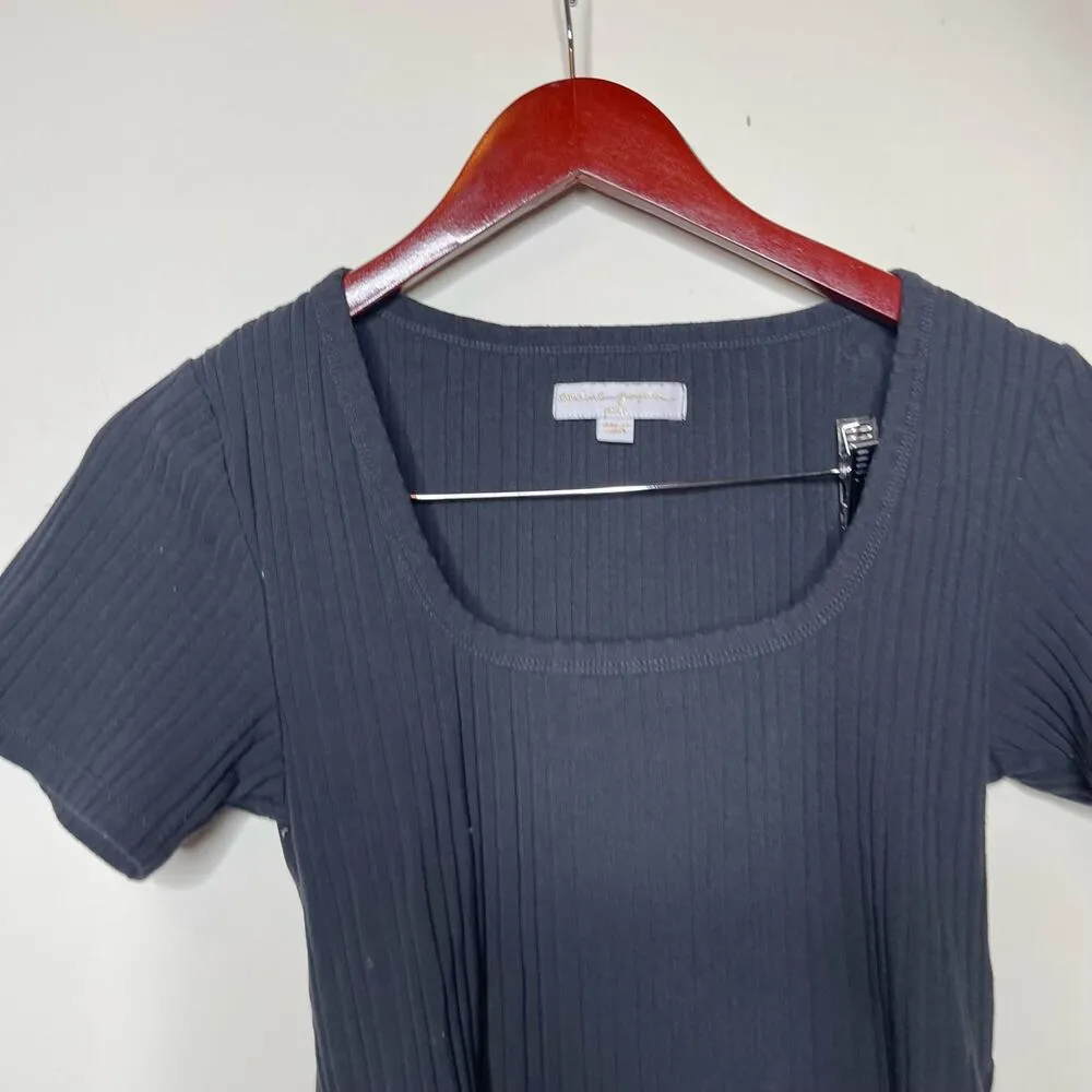 Spiritual Gangster Crew Neck Pullover Crop Top Black Womens S - Image 2