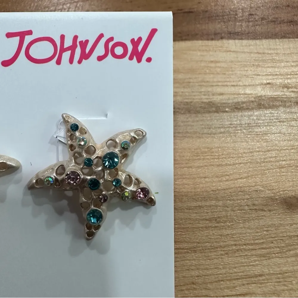 NWT BETSEY JOHNSON CRUISE CONTROL STARFISH STUDS MULTI - Image 3