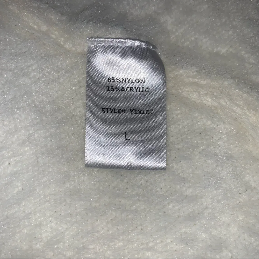 DO + BE Cream Fuzzy Super Soft Cardigan Sweater size large - Image 7