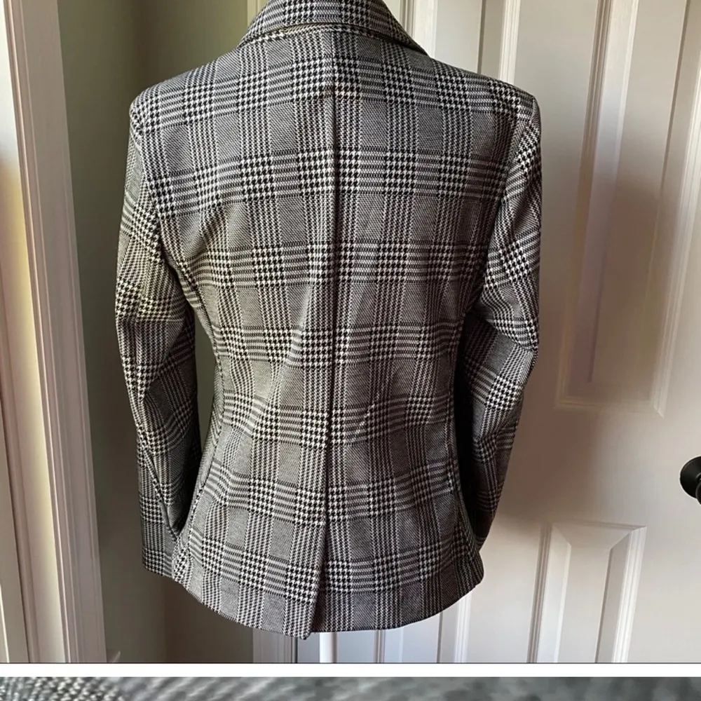Love Tree Houndstooth Black and White Jacket M - Image 4