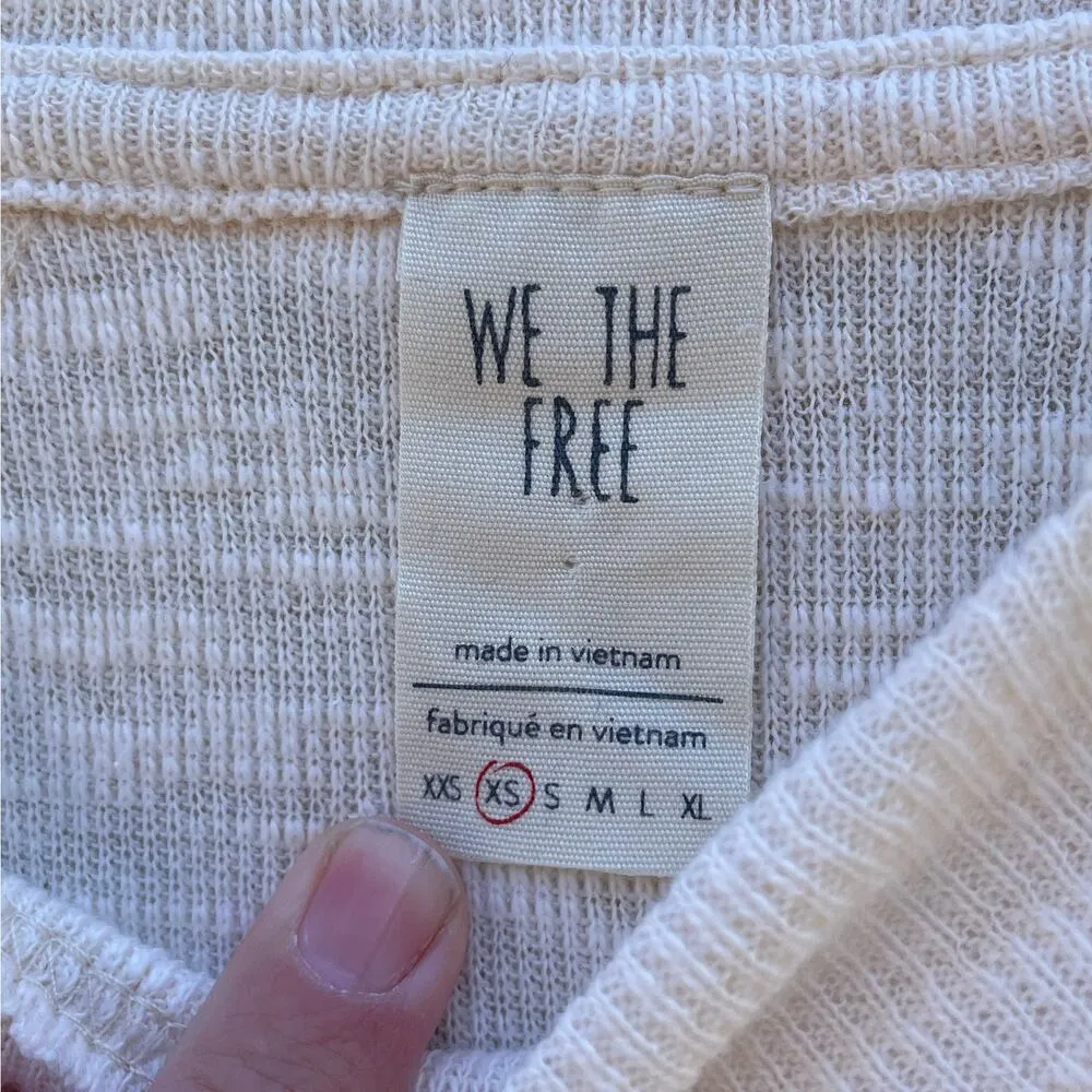 We The Free Cream Don't Forget Me Knit Top XS Free People - Image 6