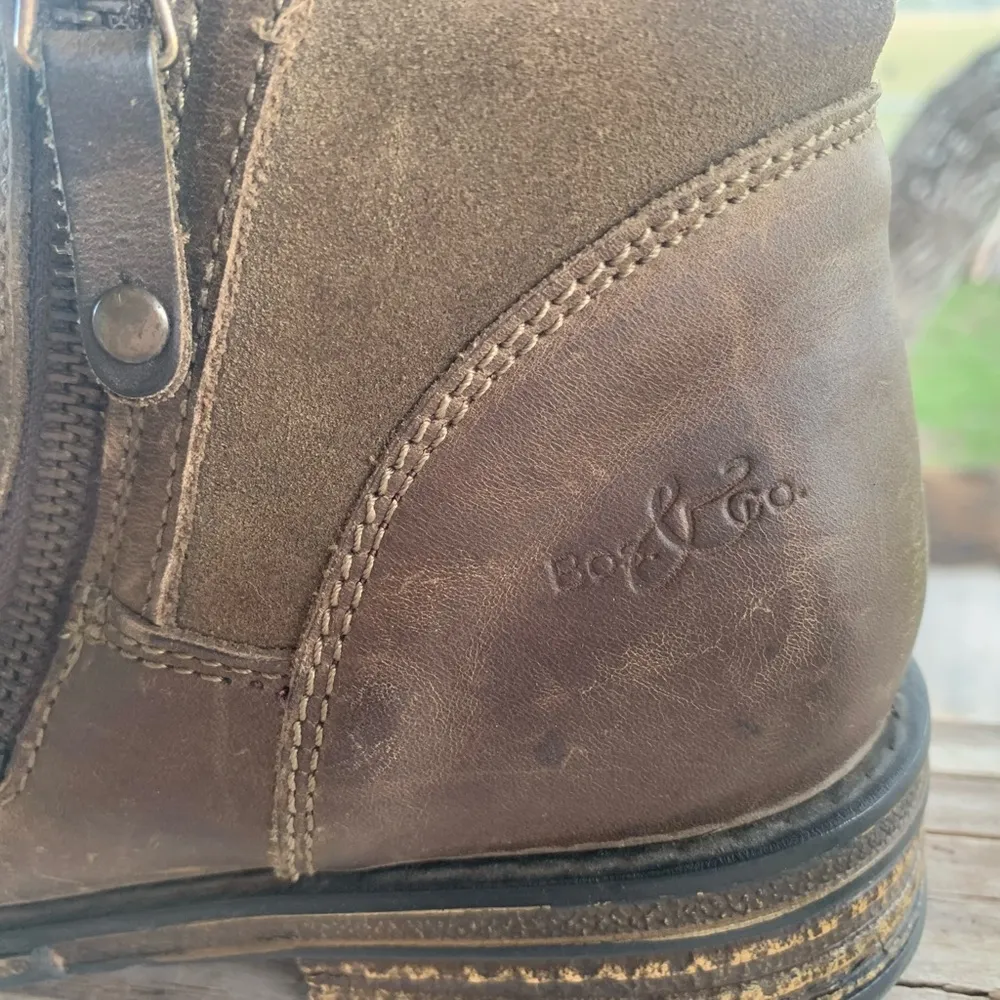 Bos. & Co. Army Green Booties 694 Size 9.5 - Image 5