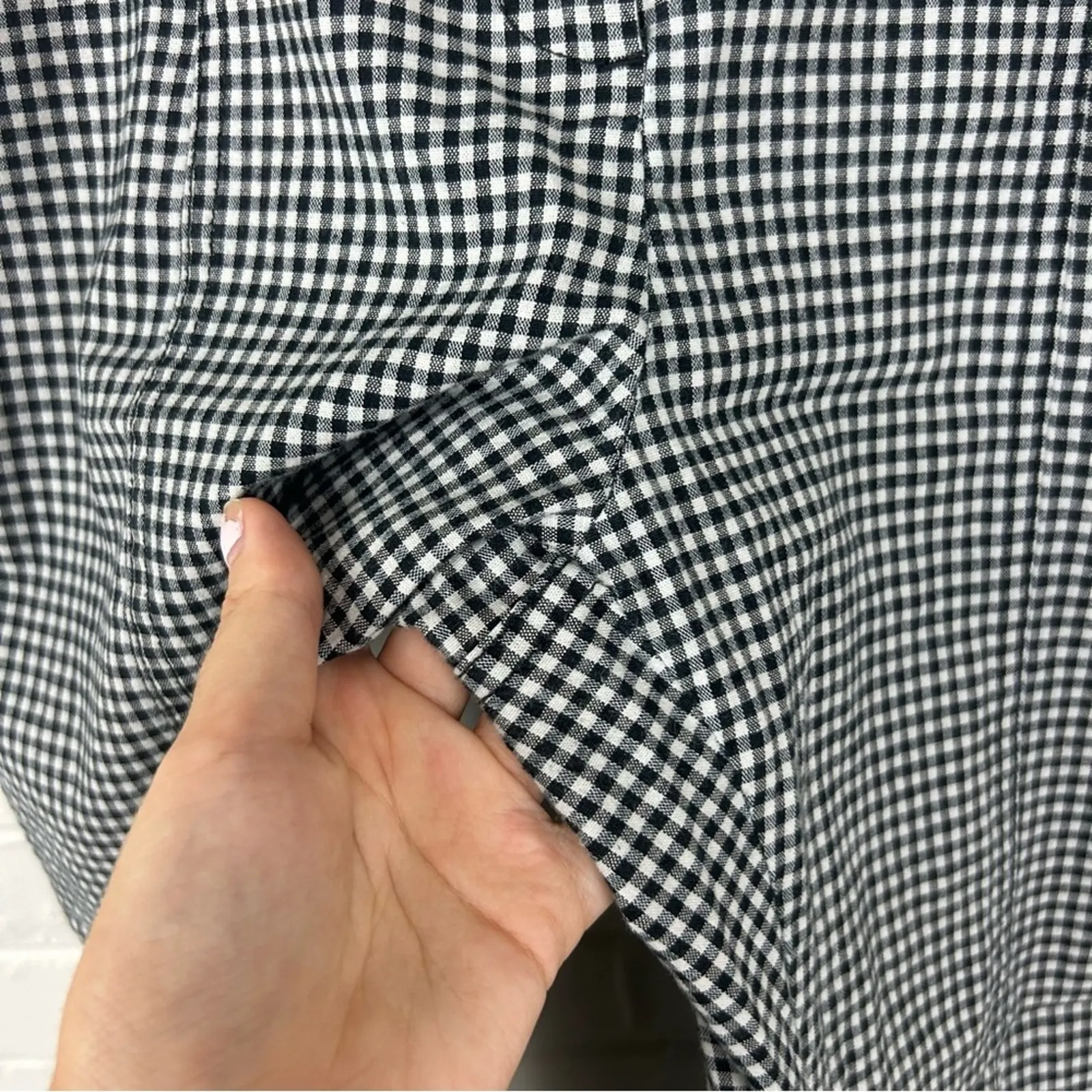 Silence & Noise Urban Outfitters Black White Gingham Plaid Pants Size 0 - Image 8