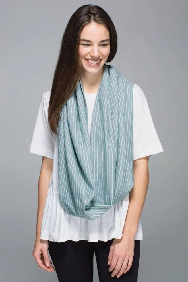 Lululemon Vinyasa Scarf Rulu Parallel Stripe Menthol & Heathered Slate - Image 3