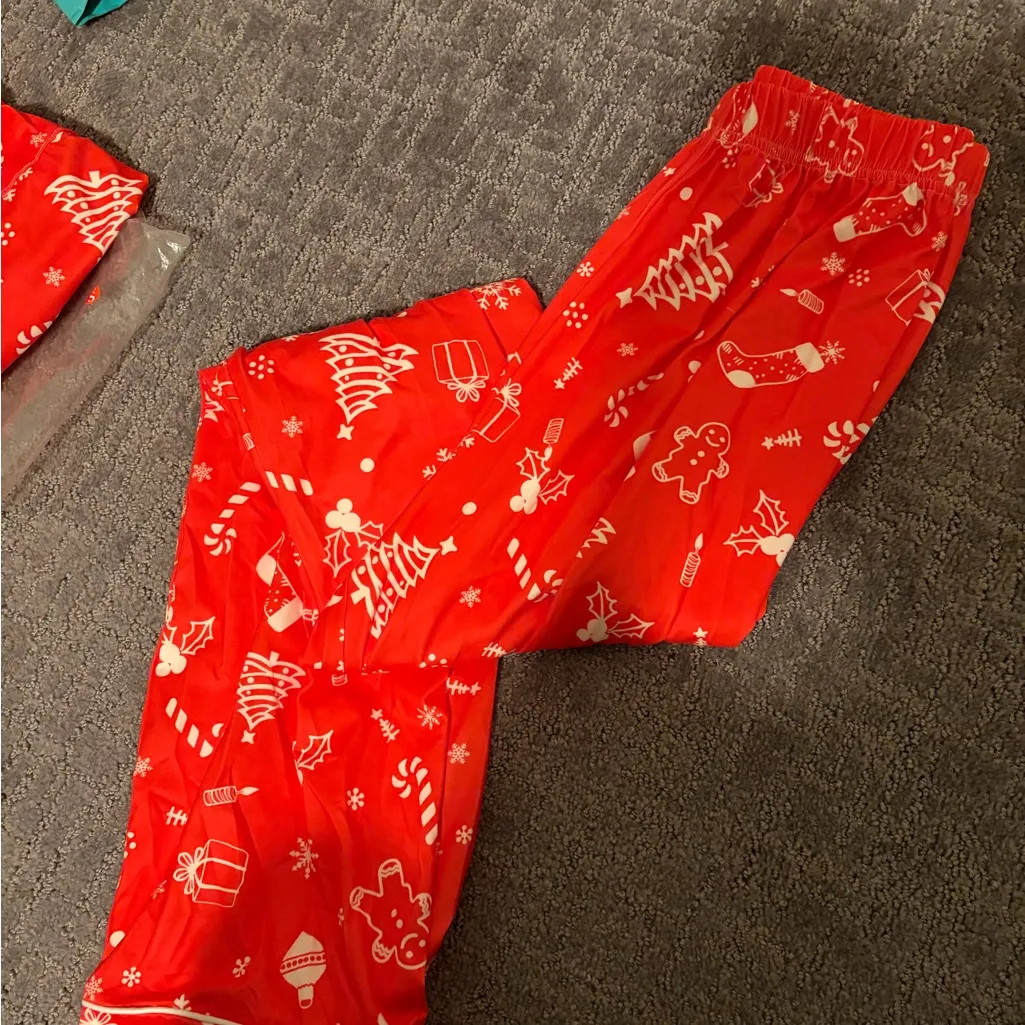 Festive Red Christmas Pajama Set | small | NEW! - Image 3