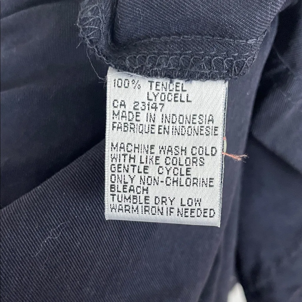 Talbots Elegant Navy Blue Button-Down Dress Size 4 - Image 5