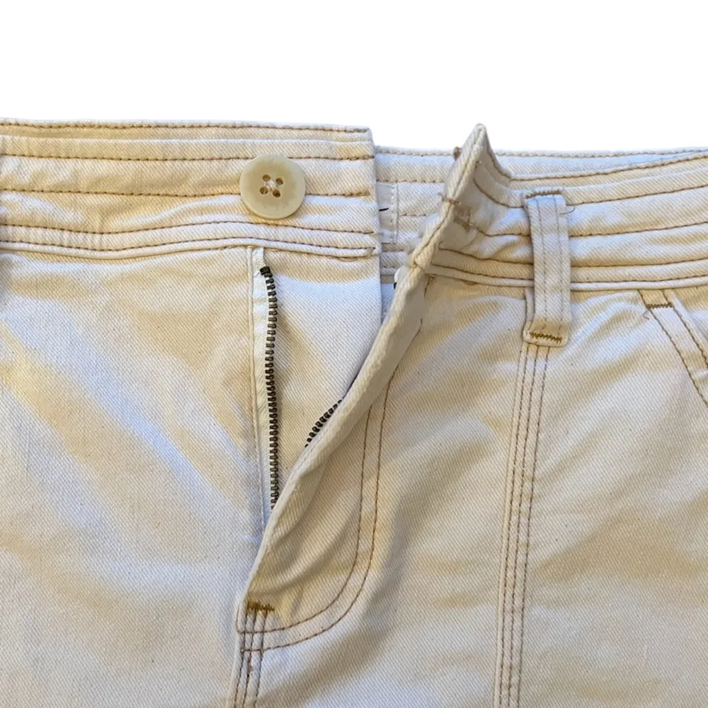 Free People We The Free Lennox Seamed Natural Cream Denim Skirt| Size: 30 waist - Image 3