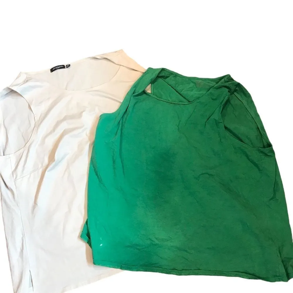 Bundle of two women’s size 3X tank tops a green and beige one - Image 4