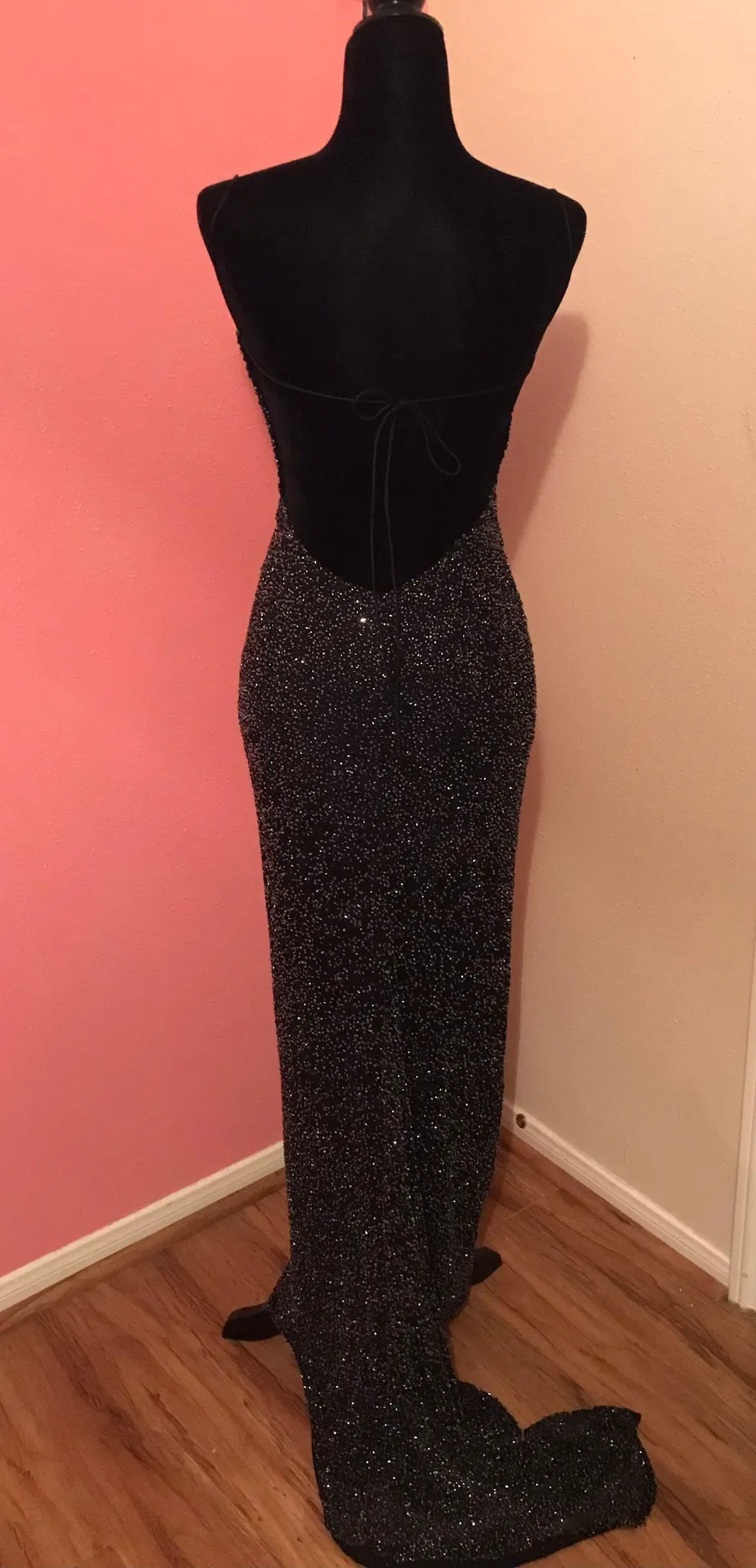 Prom Dress Black Size 6 - Image 2