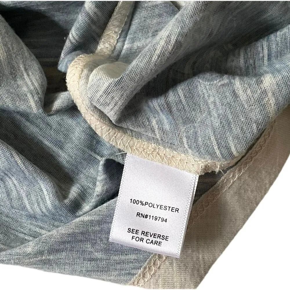 One World Blue Multicolor Rhinestone Long Sleeve Top Women's Size XXL | 44-36 - Image 5