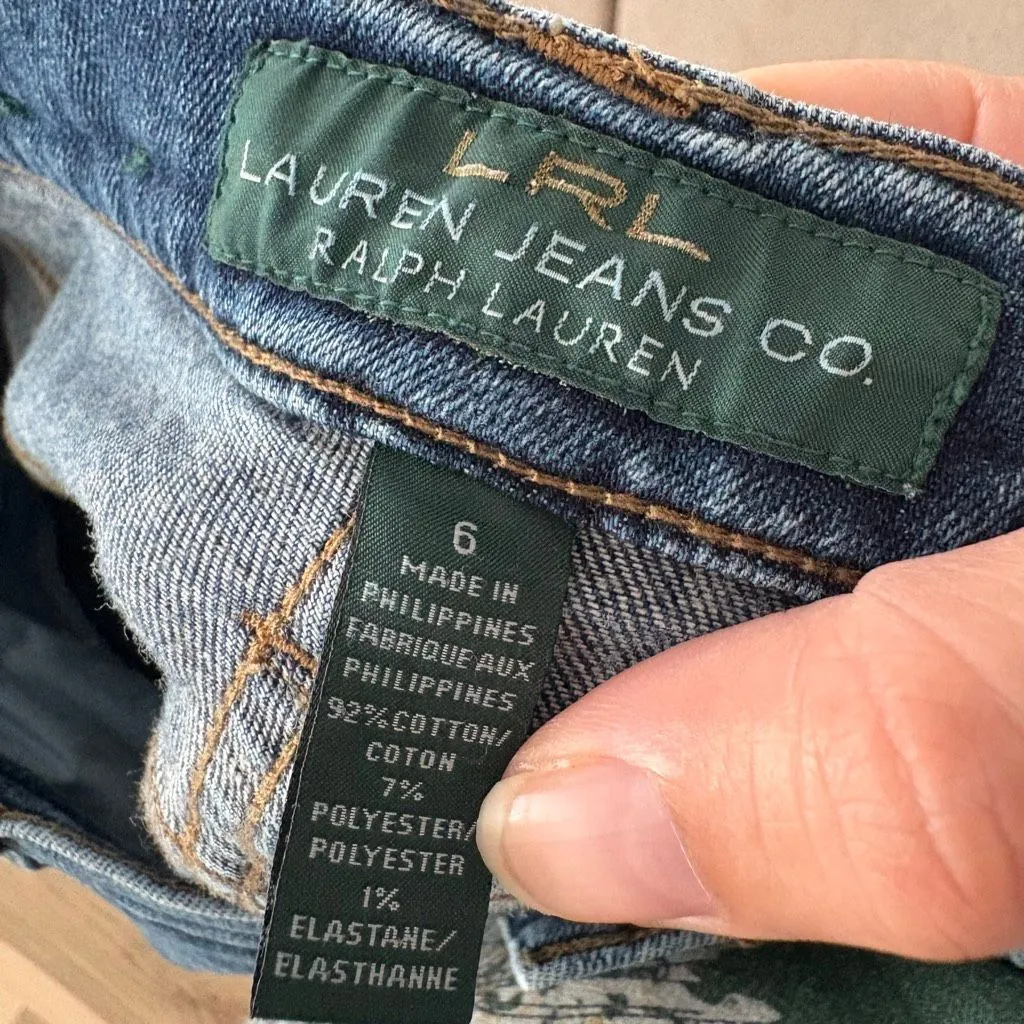 Lauren Ralph Lauren Straight Leg High Rise Blue size 6 Jeans - Image 4