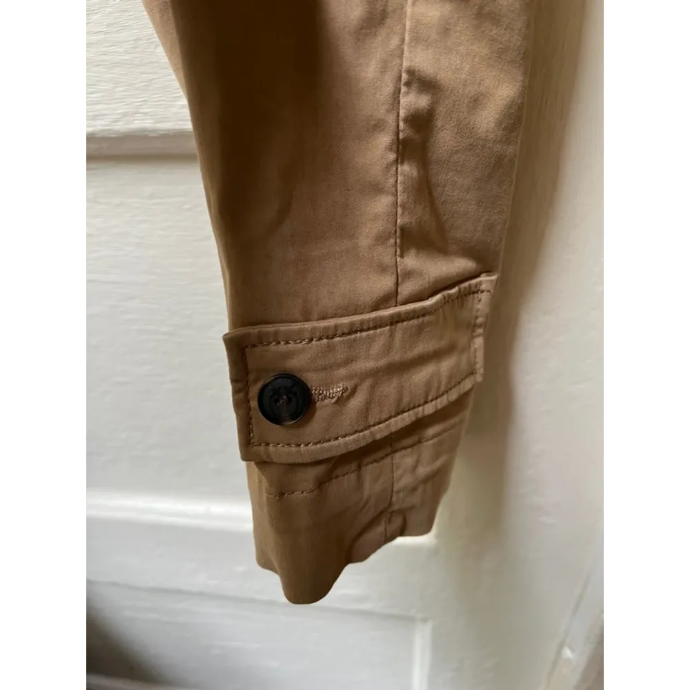 Pinko Denim caldo pantalone raso stretch khaki cotton urban wide leg pants 10 Tan - Image 8