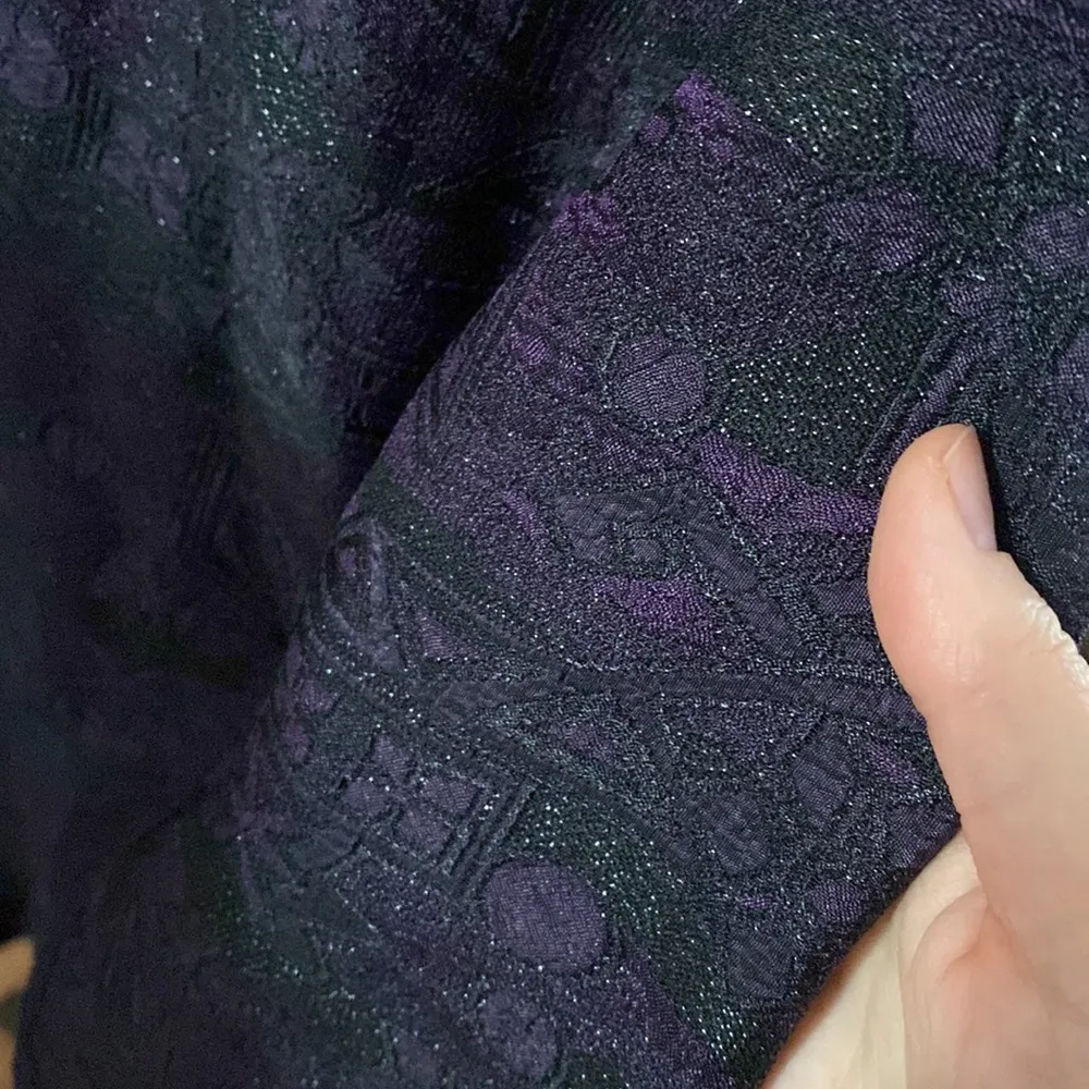 Chico’s oriental style shimmer printed mandarin collar Kaftan shirt jacket sz 8 - Image 11