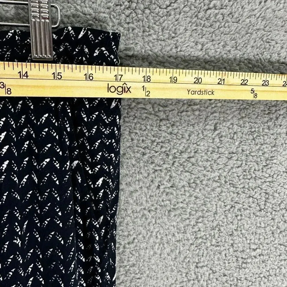 LOFT womens jogger pants medium blue geometric print pull on stretch lightweight - Image 2