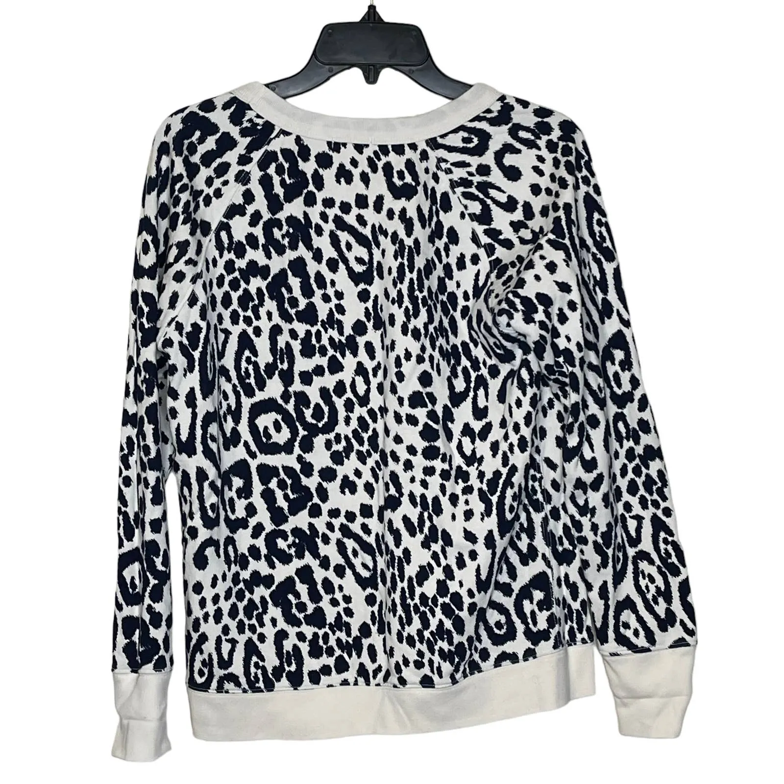 Gap Cotton Pullover Sweatshirt Women Small Leopard Print Long‎ Sleeve Crewneck - Image 8
