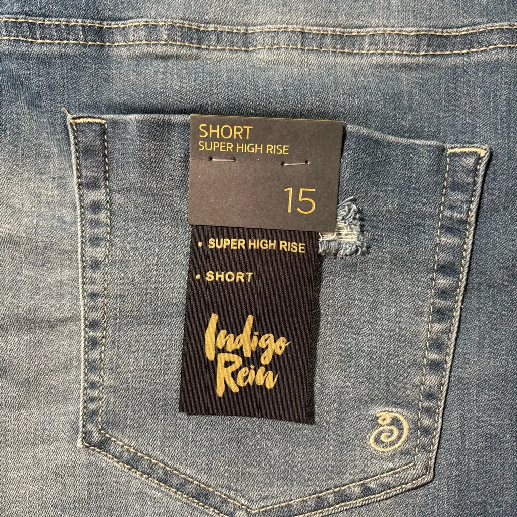 Indigo Rein Blue Jean Shorts - Image 12