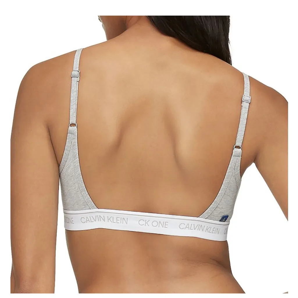 Calvin Klein CK One Cotton Unlined Bralette Frances Floral Black QF5727 Sz XL - Image 3