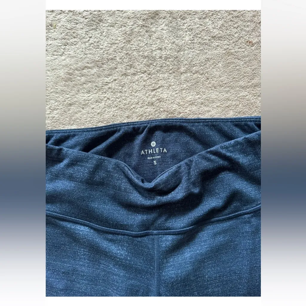 Athleta Women’s Leggings Blue Chaturanga‎ Speckled Ombré Printed Size Small - Image 3