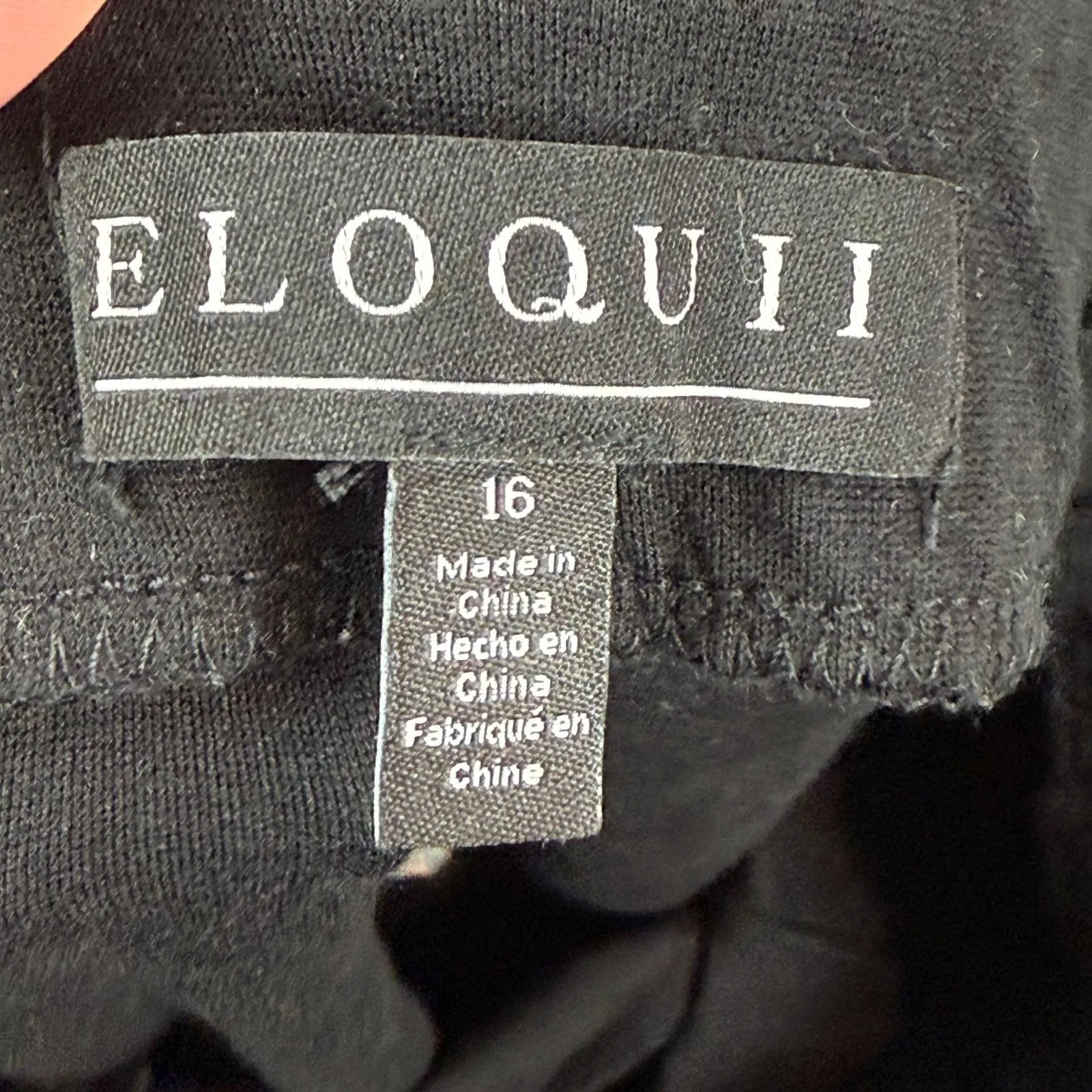 Eloquii Pants Women's 16 Black Stretch Slit Wide Leg Pull-On Trousers Classic - Image 5