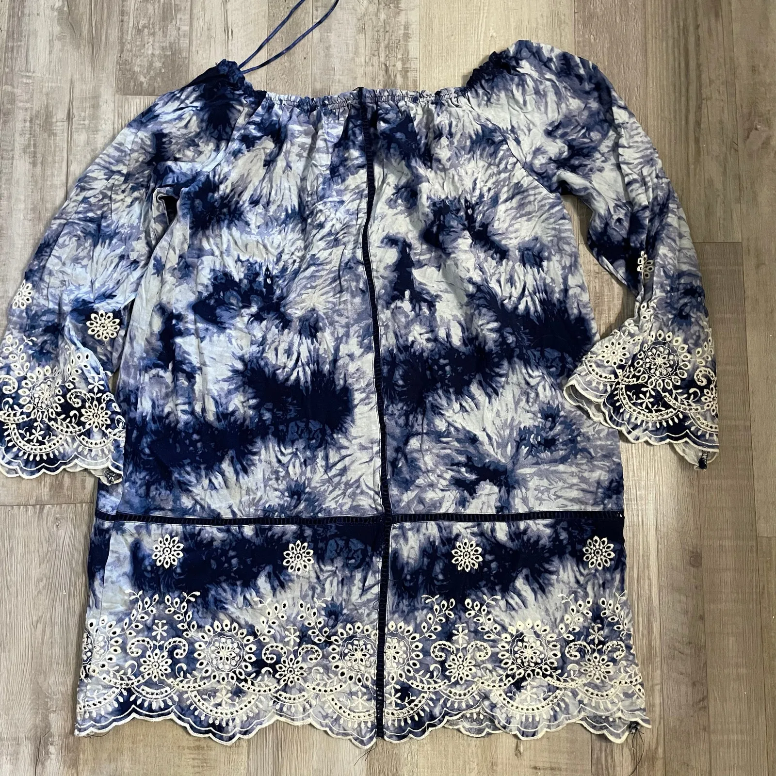 NWT Romeo+Juliet Couture Tie Dye Off The Shoulder Shift Dress Size L - Image 13