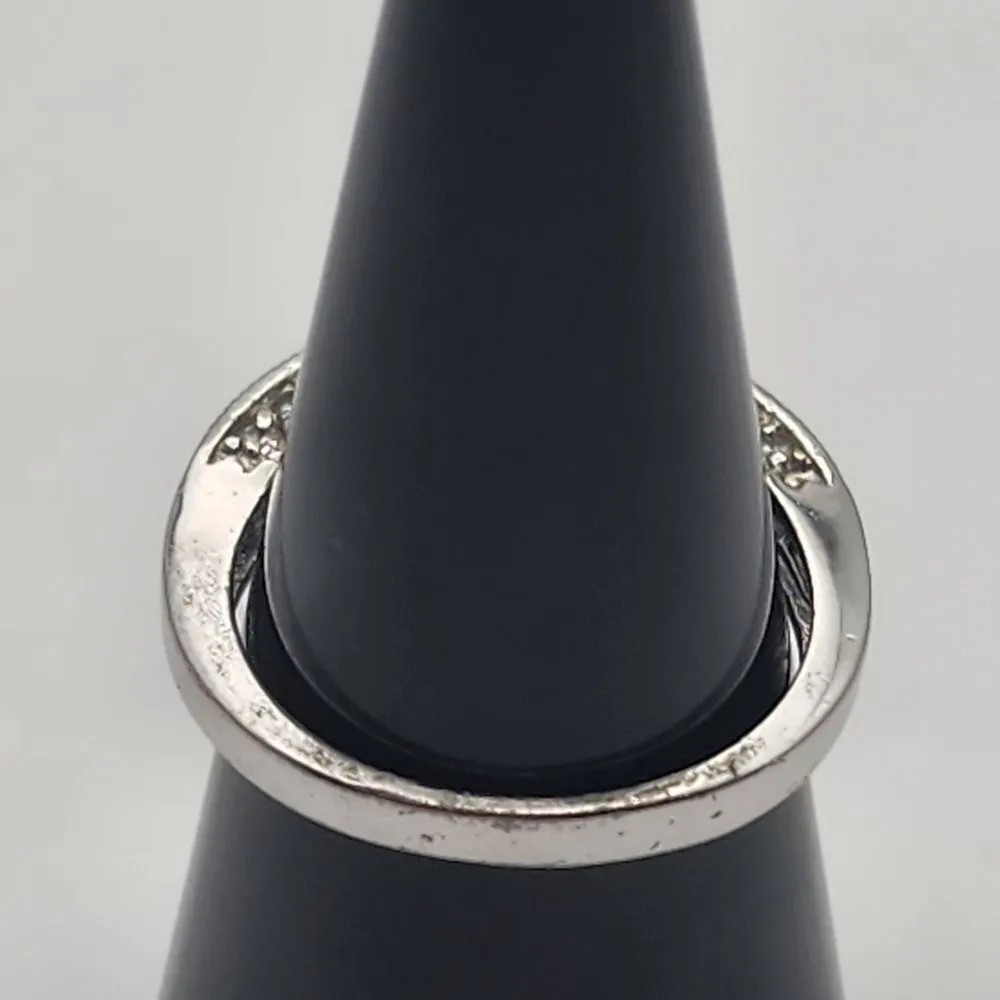 FAS Sterling Silver & Clear CZ Ring (7) Silver - Image 4