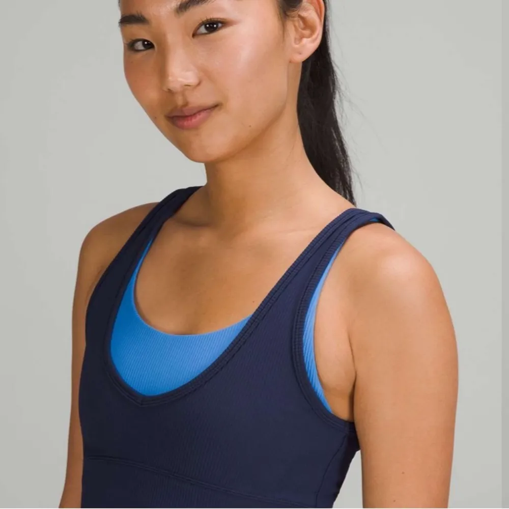 Lululemon Power Pivot Ribbed Tank Top True Navy - Image 3