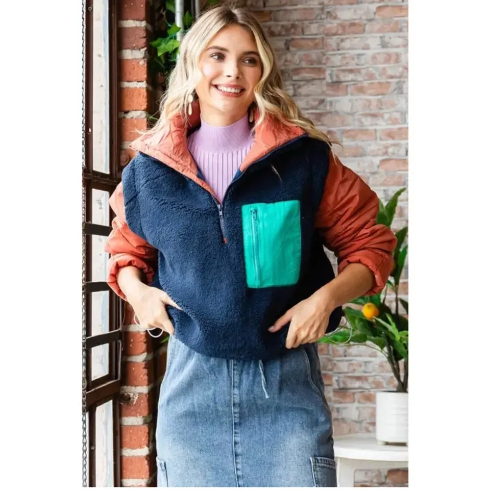 Veveret Women's Vibrant Ski Jacket with Teal Accent Blue Size L - Image 2