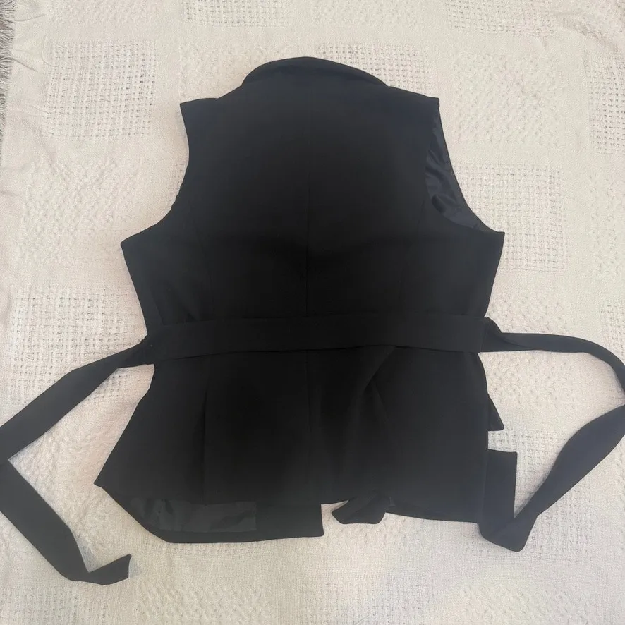 Roz & Ali large belted utility jacket vest waistcoat blazer C2 3139 - Image 7